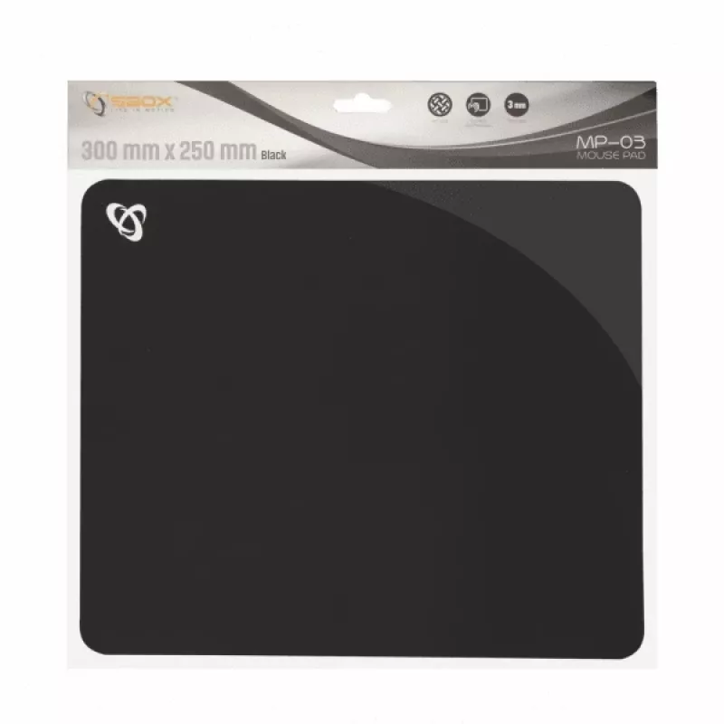 Sbox MP-03B zwarte gel-muismat