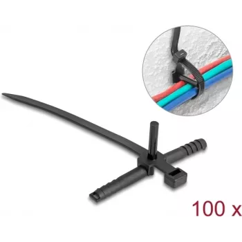 Kabelbinder DELOCK 18914, 150 x 7 mm, zwart, 100-pack