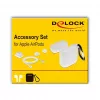 Hoesje DeLOCK Apple AirPods accessoireset wit