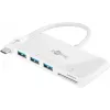 Goobay USB-C multiportadapter naar 3x USB-A met kaartlezer (40759)