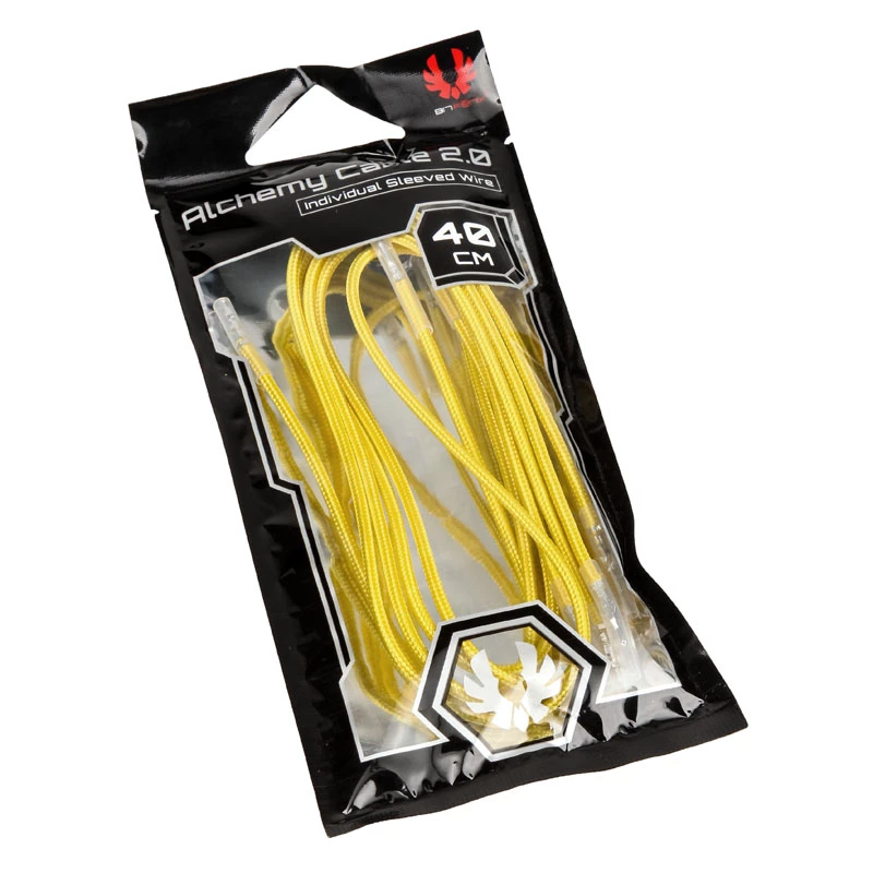 BitFenix Alchemy 2.0 BFX-ALC-40CMLY-RP voedingskabelset, 5x 0,4 m, geel