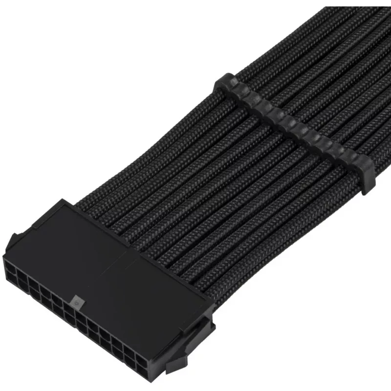 SilverStone PP07E - stroomverlengkabel - ATX, 24-polig (W) naar ATX, 24-polig (M) - 30 cm - zwart
