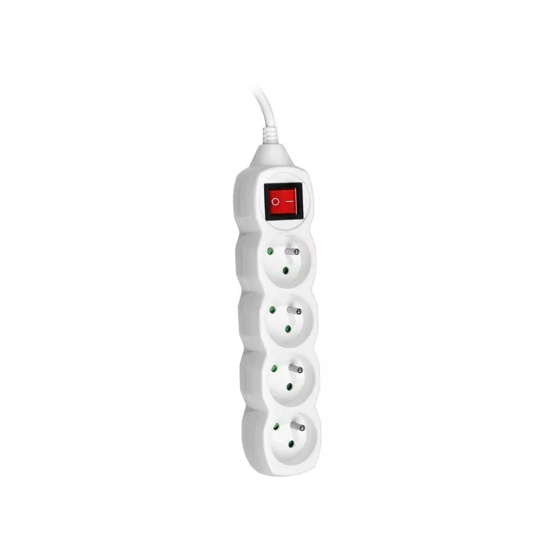 PowerWatch 3 m (4 stopcontacten) wit met aan/uit-schakelaar