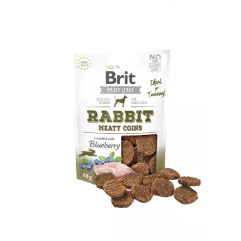BRIT Meat Jerky Coins Rabbit hondensnack 80 g