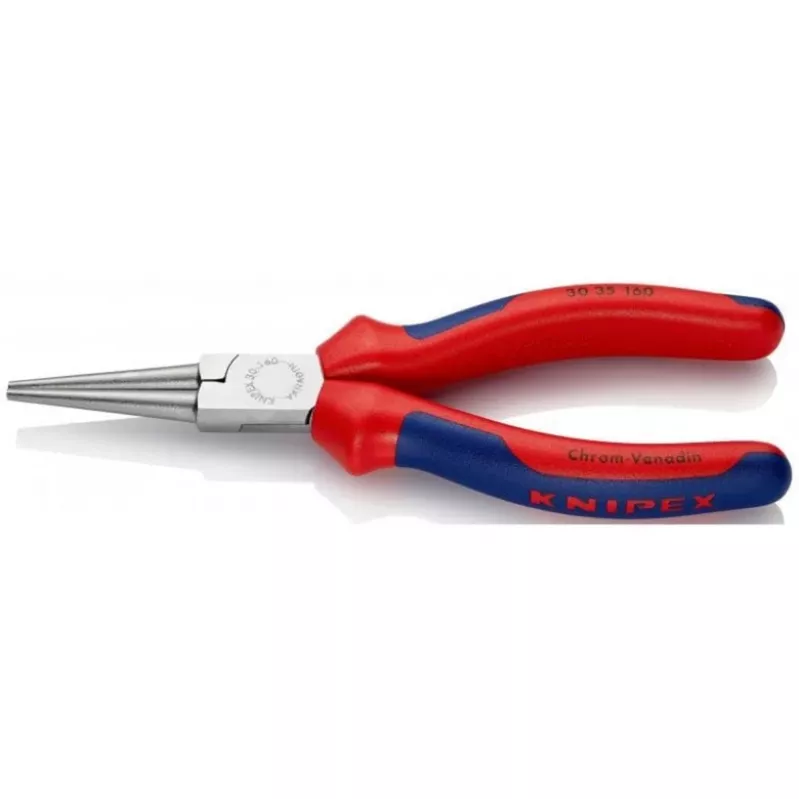 KNIPEX 30 35 160 – platte punttang – 2,5 mm – 4,1 cm – staal – blauw/rood – 16 cm