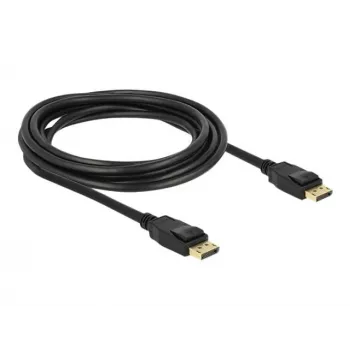 Delock - DisplayPort-kabel - DisplayPort (M) naar DisplayPort (M) - 3 m - vergrendeld - zwart