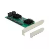 DeLOCK 8-poorts SATA PCI Express x1-kaart Low-Profile-formfactor