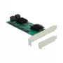 DeLOCK 8-poorts SATA PCI Express x1-kaart Low-Profile-formfactor