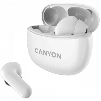 Canyon TWS-5 Bluetooth-hoofdtelefoon, met microfoon, BT V5.3 JL 6983D4, frequentiebereik: 20Hz-20kHz, accu oordopjes 40mAh*2 + oplaadcase 500mAh, Type-C