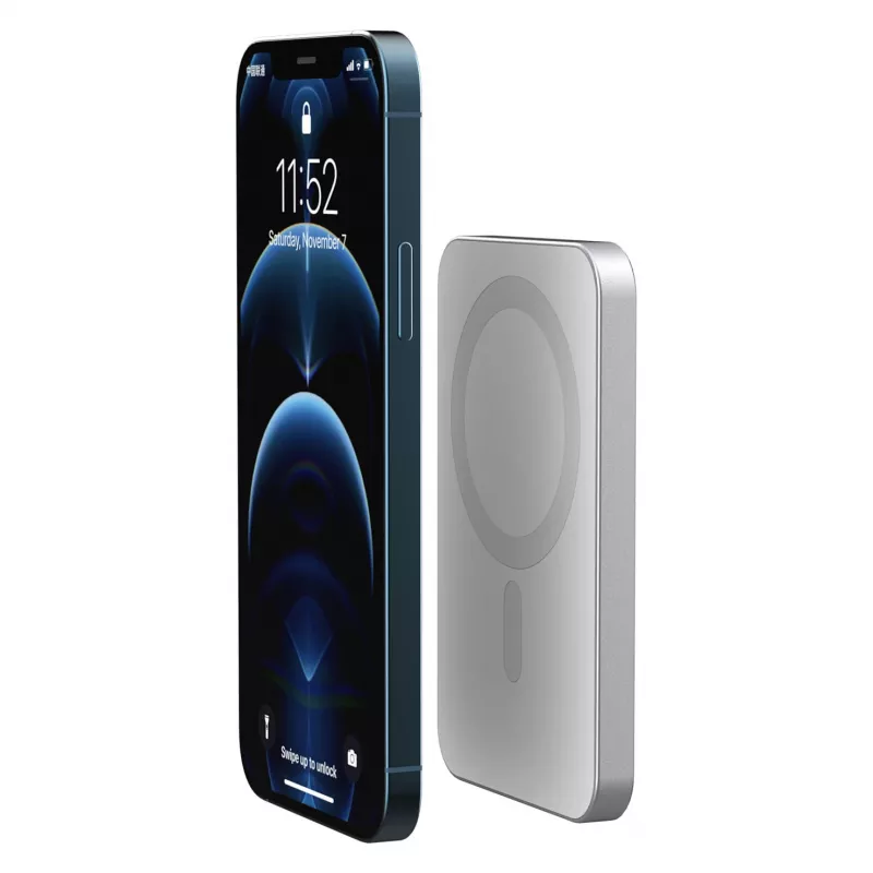 RealPower powerbank PB-5000 MAG zilver 5.000 mAh