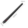 Qoltec aluminium PDU voor RACK | 16A | 16 x Schuko | verticaal | 1,8 m