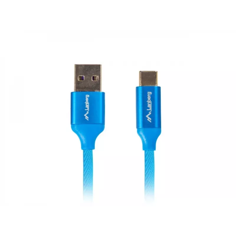 Lanberg CA-USBO-22CU-0010-BL USB-kabel 1 m USB 2.0 USB-C USB-A blauw