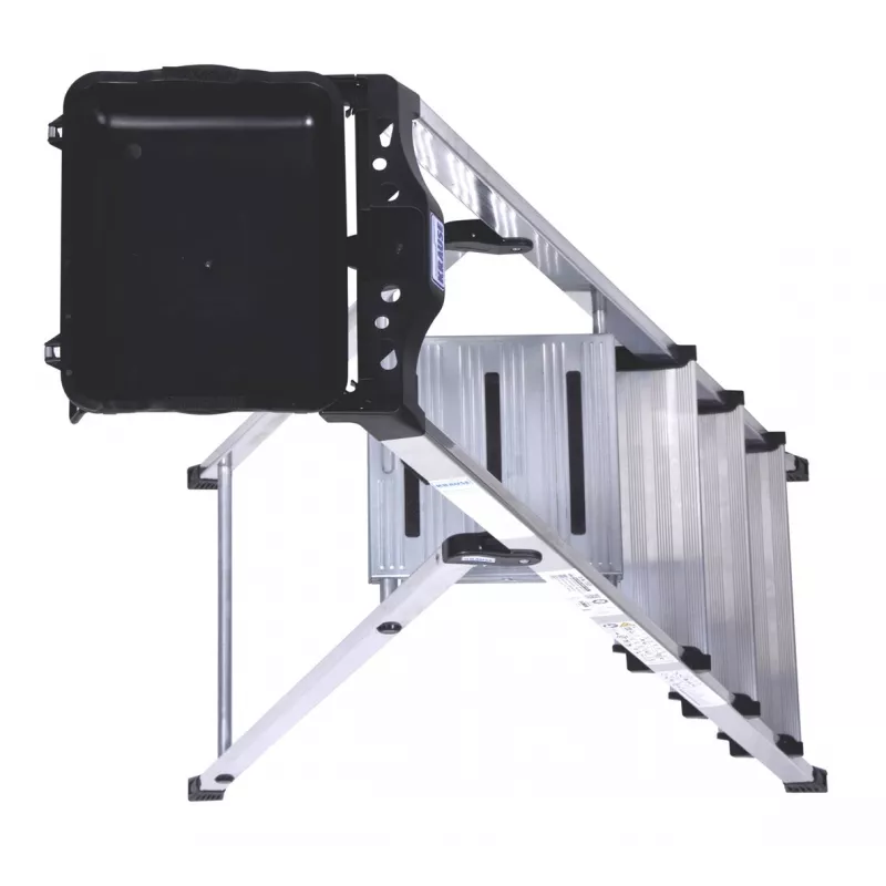 Krause Secury opvouwbare ladder zilver