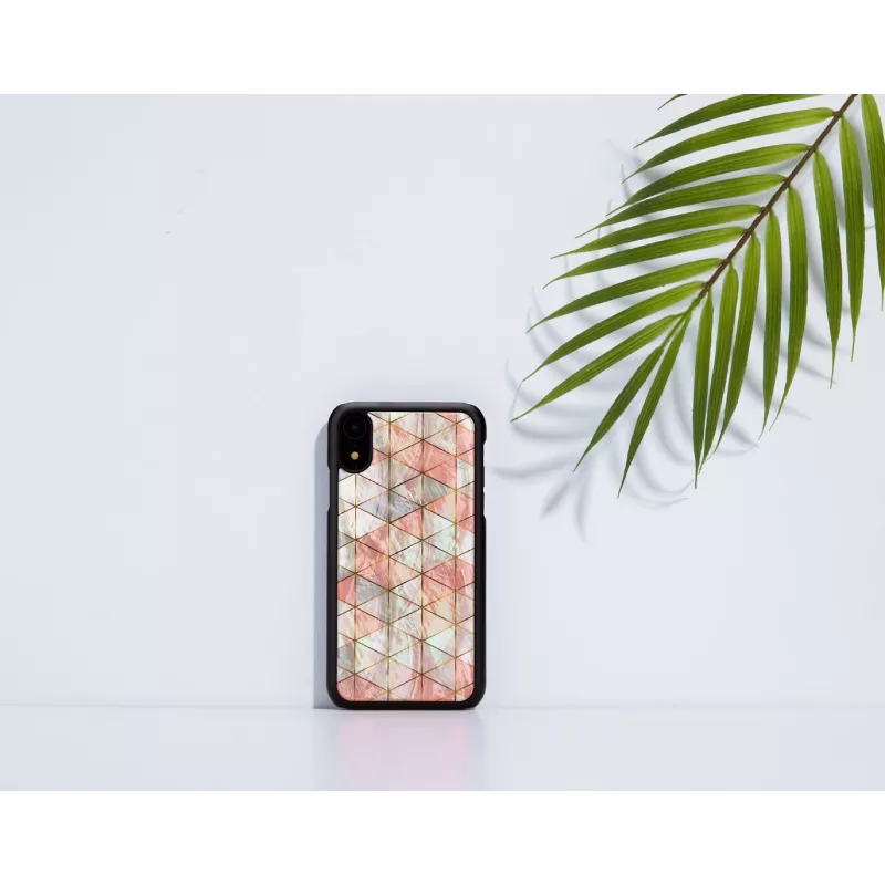 Telefoonhoesje iKins voor iPhone XR — diamantpatroon, zwart