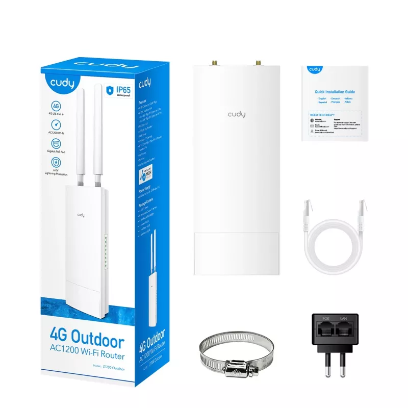 Cudy LT700 WLAN-router Gigabit Ethernet dualband (2,4 GHz / 5 GHz) 4G wit