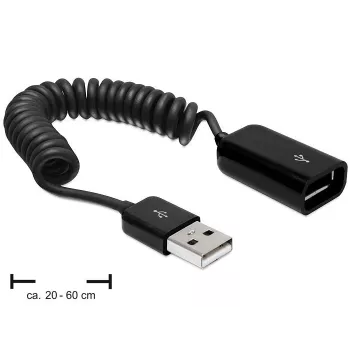 USB-kabel DeLOCK 83163 0,6 m USB 2.0 A naar A zwart
