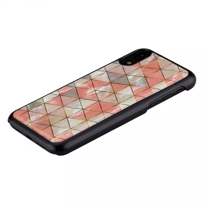 Telefoonhoesje iKins voor iPhone XR — diamantpatroon, zwart