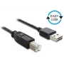 USB-kabel DeLOCK 1m USB 2.0 A - B m/m zwart
