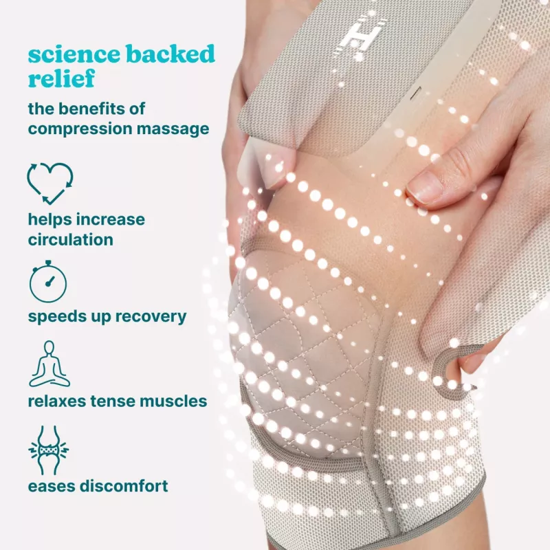 Verstelbare kniebandage HoMedics SR-CMK10H — warmtetherapie bij kniepijn, verstelbare pasvorm
