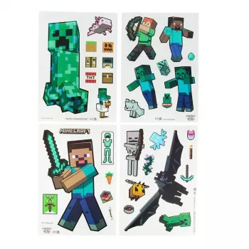 Raam-cling-stickers Paladone Minecraft PP13105MCF – herbruikbare decoratiestickers voor ramen en gladde oppervlakken