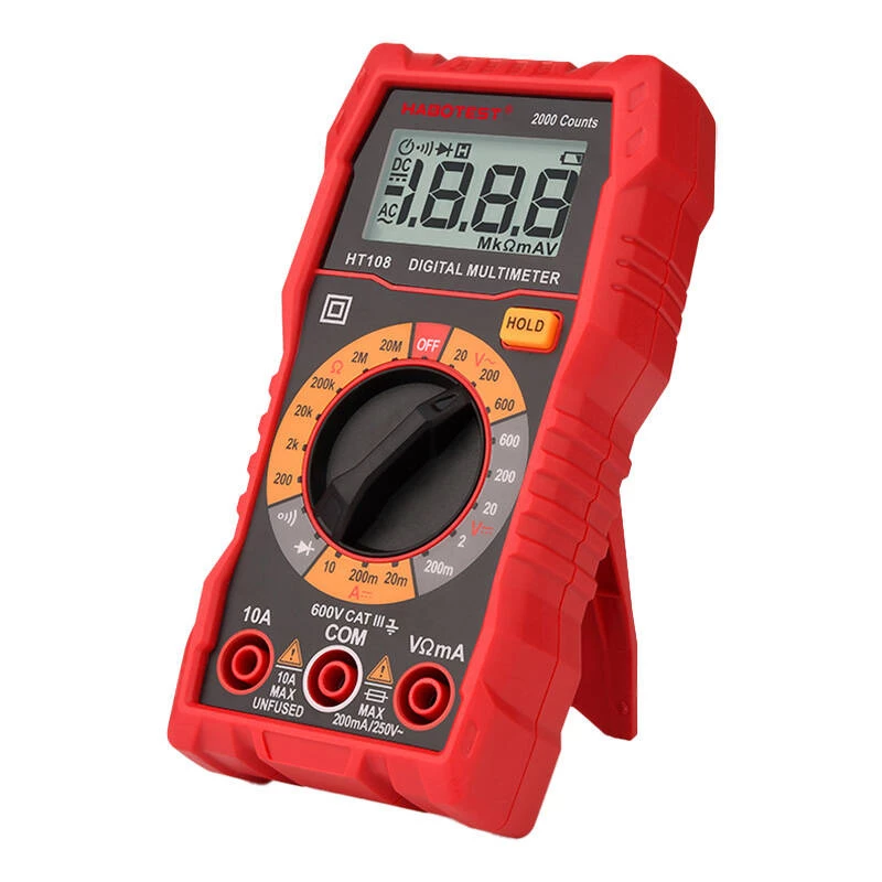 Multimeter Habotest HT108L – DC tot 600 V, AC tot 600 V, 10 A-bereik