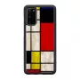 Hoes iKins voor Samsung Galaxy S20, zwart Mondrian-design