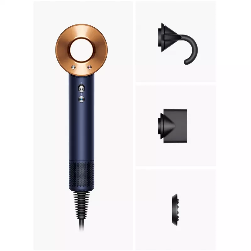 Dyson Supersonic Straight+Wavy HD07 Haardroger, Pruisisch blauw / Koper (113277-01)