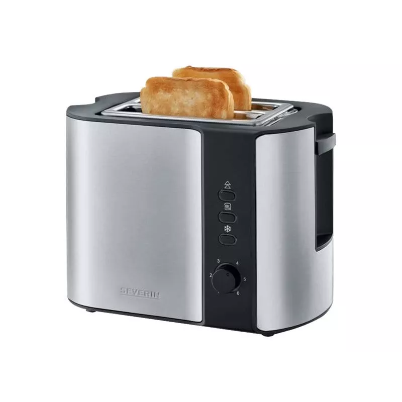 Severin 2589 2 sneetjes 800 W zwart, roestvrij staal