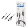LogiLink CU0202 USB-kabel USB 2.0 1,2 m USB A USB C/Micro-USB A grijs