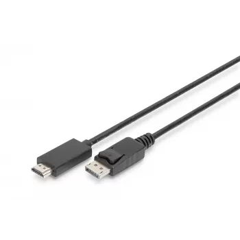 Adapterkabel DisplayPort 1.2 met vergrendeling 4K 60Hz UHD Type DP/HDMI A M/M zwart 2 m