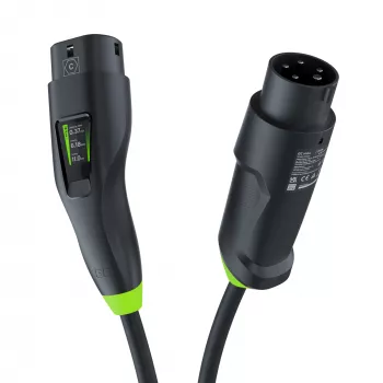 Green Cell Habu EVGC01 mobiele EV-oplader voor elektrische voertuigen 11 kW 7 m Type 2 CEE wallbox zwart