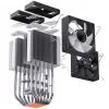 Jonsbo CR-1400 DV2 CPU-koeler, ARGB, 2 x 92 mm, zwart