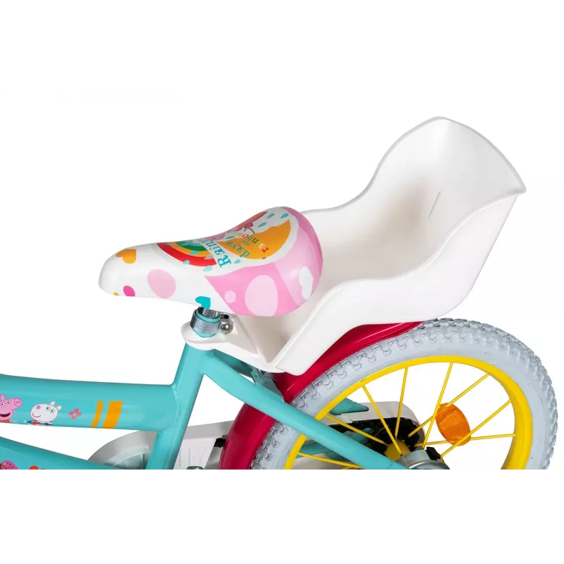 Kinderfiets Toimsa TOI1698 16 inch met Peppa Pig-afbeeldingen, geschikt voor leeftijd 3–6