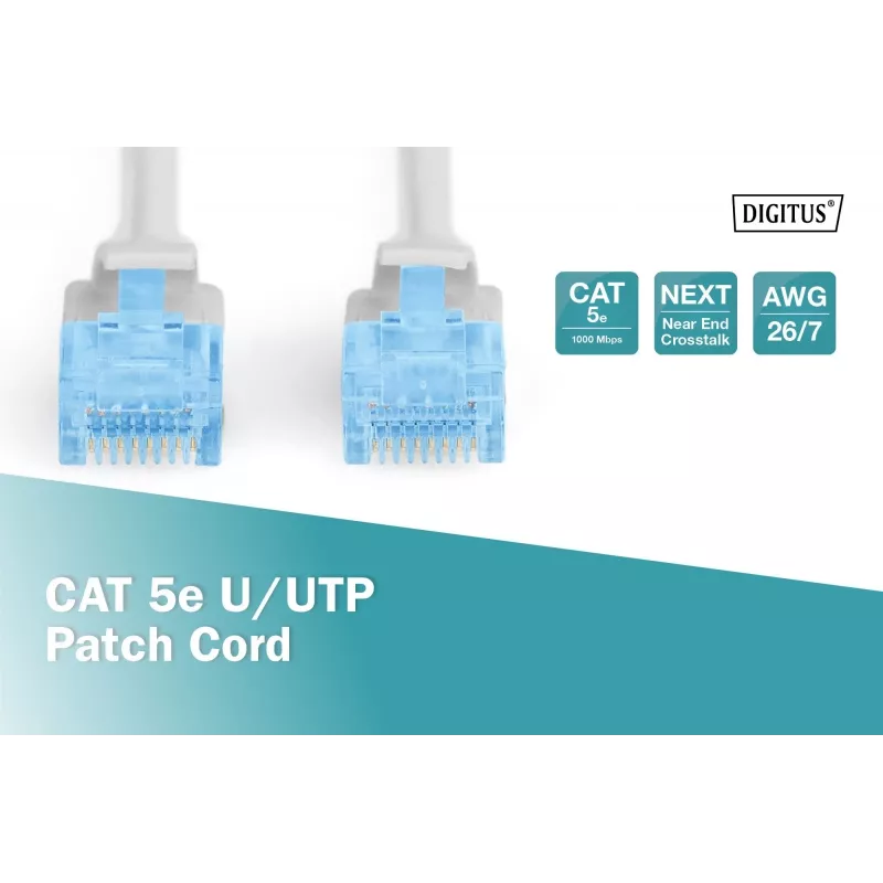 Digitus DK-1512-150 RJ45 netwerkkabel CAT 5e U/UTP grijs 15m