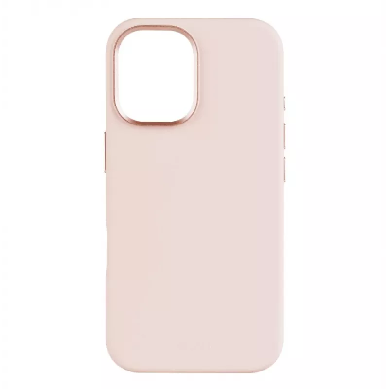 Achtercover FIXED voor Apple iPhone 16 Liquid Silicone roze met MagFlow slanke beschermhoes