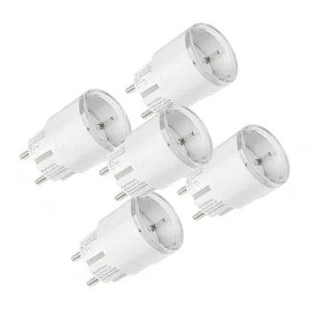 Smart-stekkerdoos-set Shelly Plug S MTR Gen3 — 5 stuks, 12A, wit