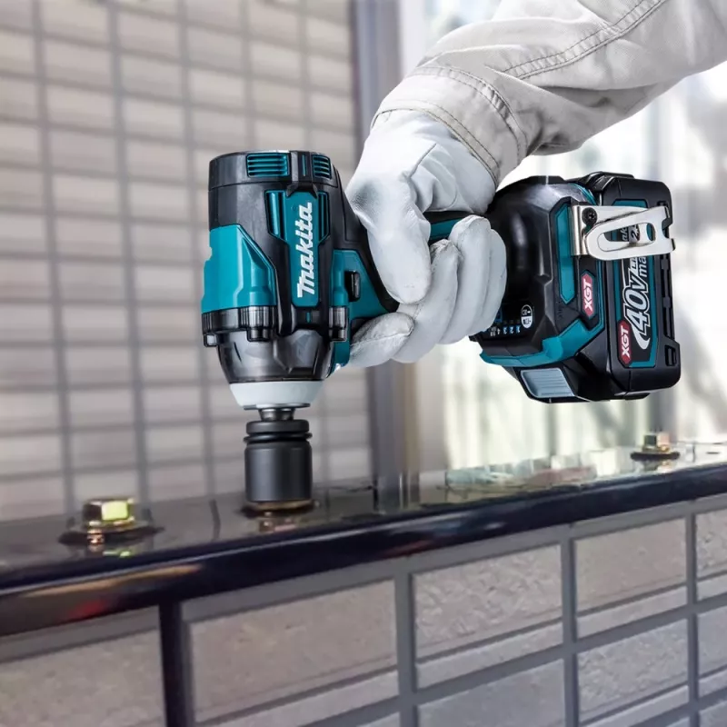 Makita TW004GZ XGT 40 V accu-slagmoersleutel, 1/2 inch, 3200 tpm, 350 Nm, zonder accu en lader, blauw/zwart