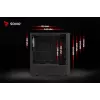 PC-behuizing SAVIO Noctis Flow RGB — Cube, ATX/Mini-ITX, 3x 120 mm frontventilatoren, zijvenster van gehard glas, max. GPU 35 cm