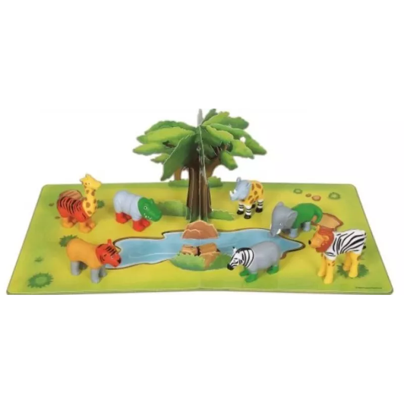 Babyspeelgoed MALIK Magnetic Mini Animals jungle model 62323 — magnetische dierfigurenset