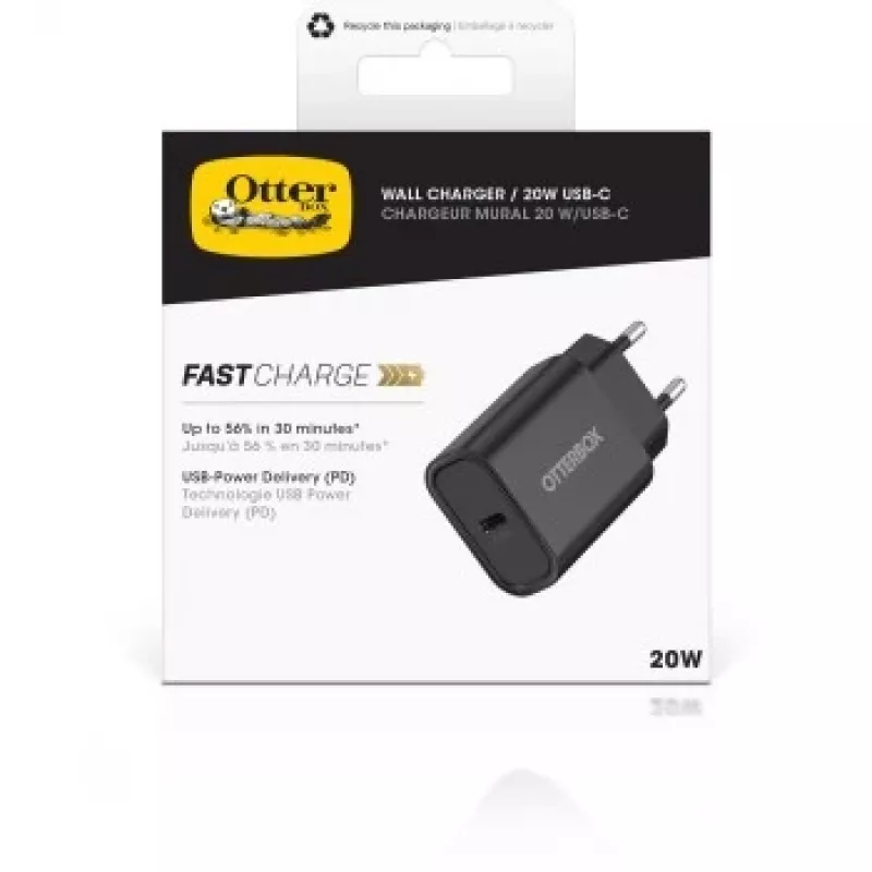 Wandlader OTTERBOX 20W USB-C met USB Power Delivery, zwart (78-81338)