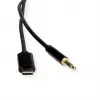 ROLINE adapter USB-C naar jackplug - USB-C mannelijk omkeerbaar naar stereo mini-jackplug mannelijk