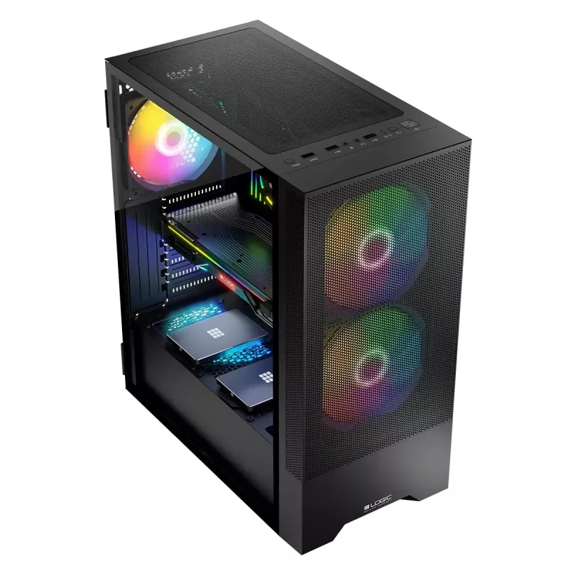 Logic ARYA ARGB MINIDI USB 3.0 behuizing zwart