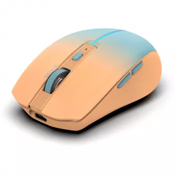 Cian Technology GmbH INCA Muis IWM-511RT Blt+Wrls RGB Basiskleur Oranje