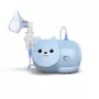 Mesh-vernevelaar Omron Nami Cat NE-C303K-KDE — tafelinhalator, 0,35 ml/min, voor kinderen en volwassenen, blauw, B235 × T148 × H157 mm