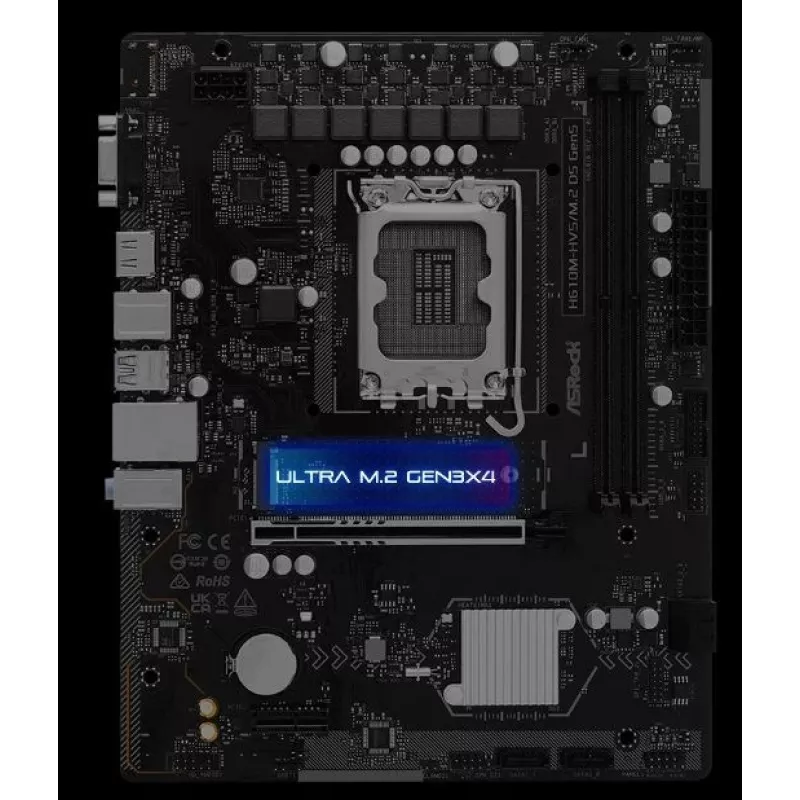 Moederbord ASRock H610M-HVS/M.2 D5 GEN5 – LGA1700, DDR5, PCIe 5.0, mATX
