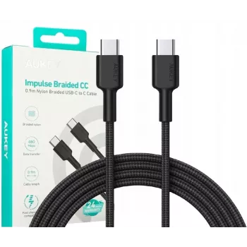 USB-C-kabel Aukey CB-CD45 0,9 m – USB Type-C naar USB-A, Quick Charge-ondersteuning