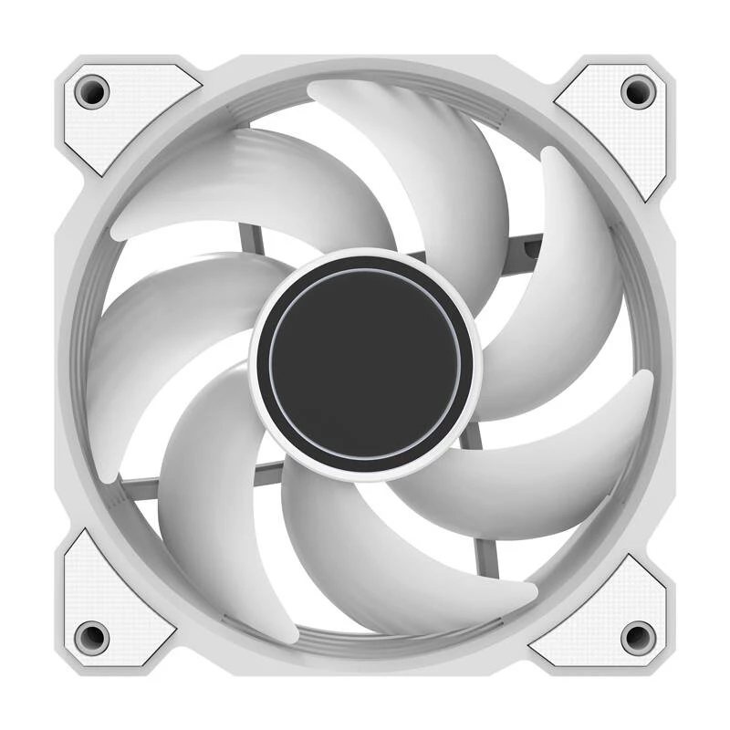 Darkflash DR08 koelventilator (wit) — behuizing/CPU-ventilator, model DR08 wit, enkele 120-mm-ventilator
