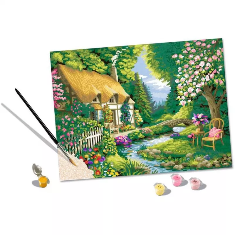 Ravensburger CreArt schilderen-op-nummer-set Landhaus am Fluss (Landhuis aan de rivier)