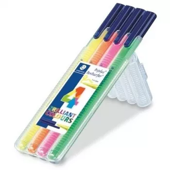 Marker Staedtler 362 SB4 4 stuks groen oranje roze geel