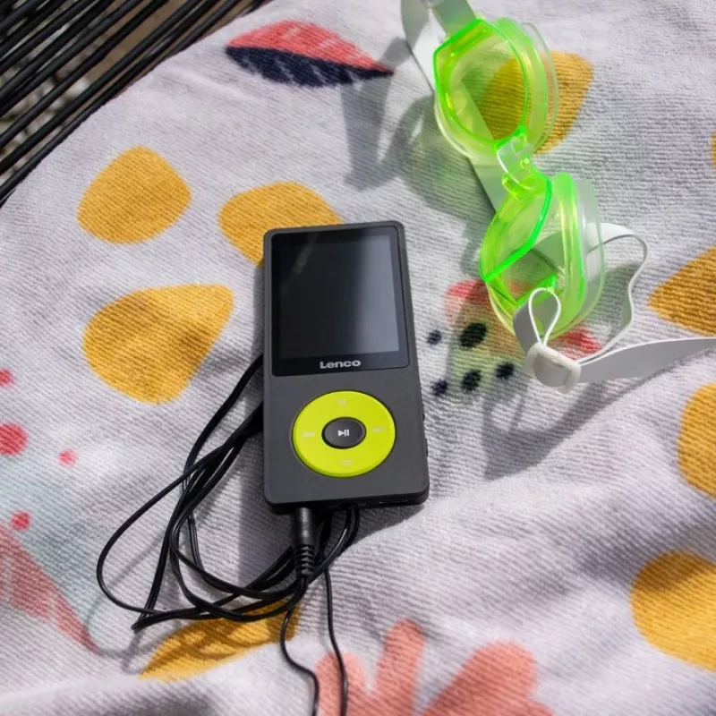 MP3-speler Lenco Xemio-860GN 8 GB zwart/limoengroen LCD 18 uur weergave